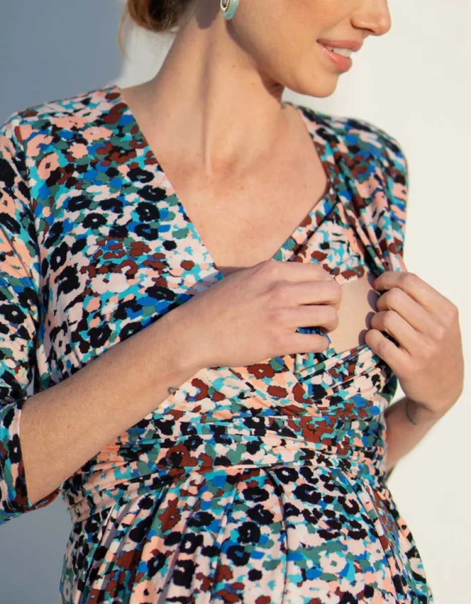 Cheap Seraphine Animal-Print Umstands- & Stillkleid Jersey