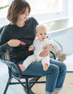 Flash Sale Seraphine Anthrazitfarbener Umstands- & Stillpullover