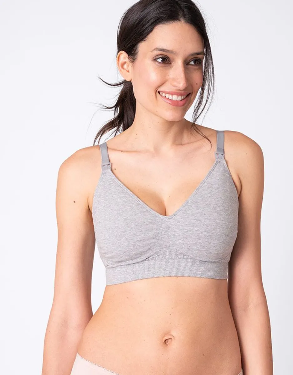 New Seraphine Bambus Schwangerschafts- & Still-Bhs - Doppelpack Grau & Rose