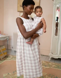 Best Seraphine Baumwoll-Babykleid Im Vichy-Muster Malve & Weis