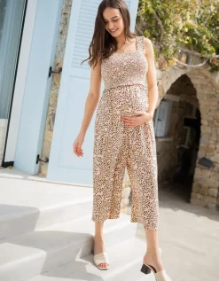 Fashion Seraphine Bedruckter Umstands- & Still-Jumpsuit Mit Weitem Bein