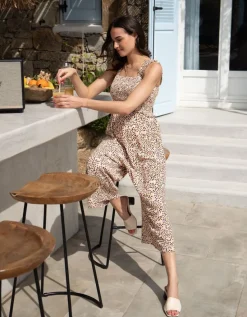 Fashion Seraphine Bedruckter Umstands- & Still-Jumpsuit Mit Weitem Bein