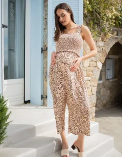 Fashion Seraphine Bedruckter Umstands- & Still-Jumpsuit Mit Weitem Bein