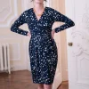 Shop Seraphine Blaugemustertes Umstands- & Stillkleid