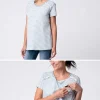 Outlet Seraphine Blau-Weis Gestreiftes Umstands- Und Still-T-Shirt