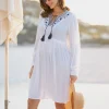 Sale Seraphine Boho Langarm Umstandsmode Bestickter Kaftan