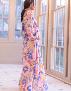 Sale Seraphine Boho Vintage Floral Maxi Umstands- Und Stillkleid