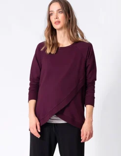 Cheap Seraphine Crossover Umstands- Und Stilltop Baumwollmischung - Bordeaux