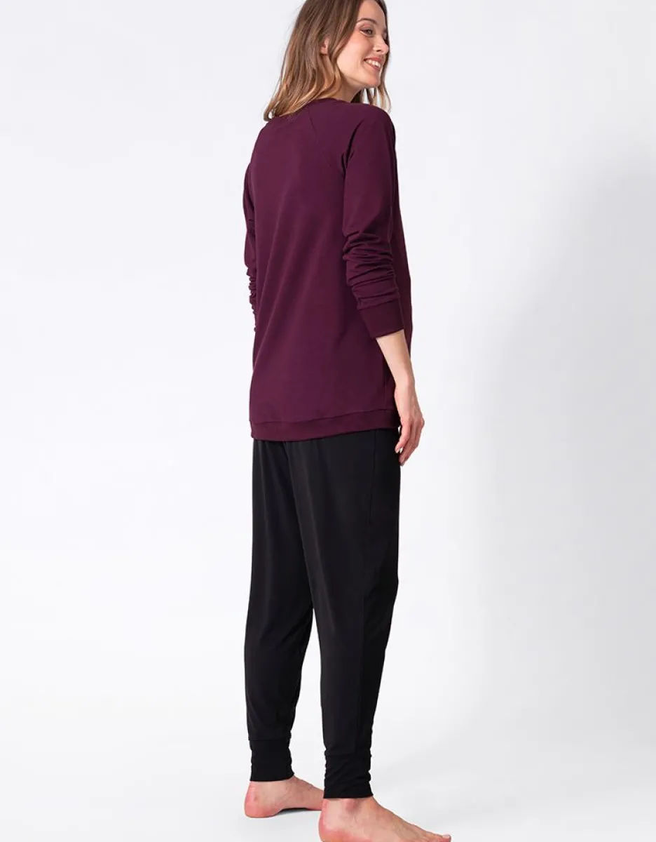 Cheap Seraphine Crossover Umstands- Und Stilltop Baumwollmischung - Bordeaux