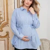 Outlet Seraphine Curve Gestreifte Still- & Umstandsbluse
