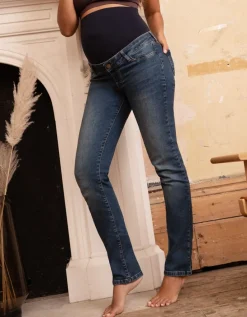 Flash Sale Seraphine Dark Wash Straight Leg Umstandsjeans