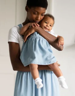 New Seraphine Denim Baby Latzkleid Blau
