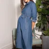 Fashion Seraphine Denim Umstandshemdkleid Aus Baumwolle