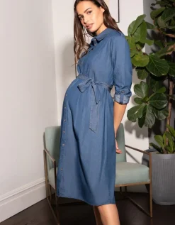 Fashion Seraphine Denim Umstandshemdkleid Aus Baumwolle