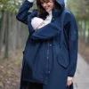 Fashion Seraphine Dunkelblaue 6-In-1 Regenumstands- & Tragejacke