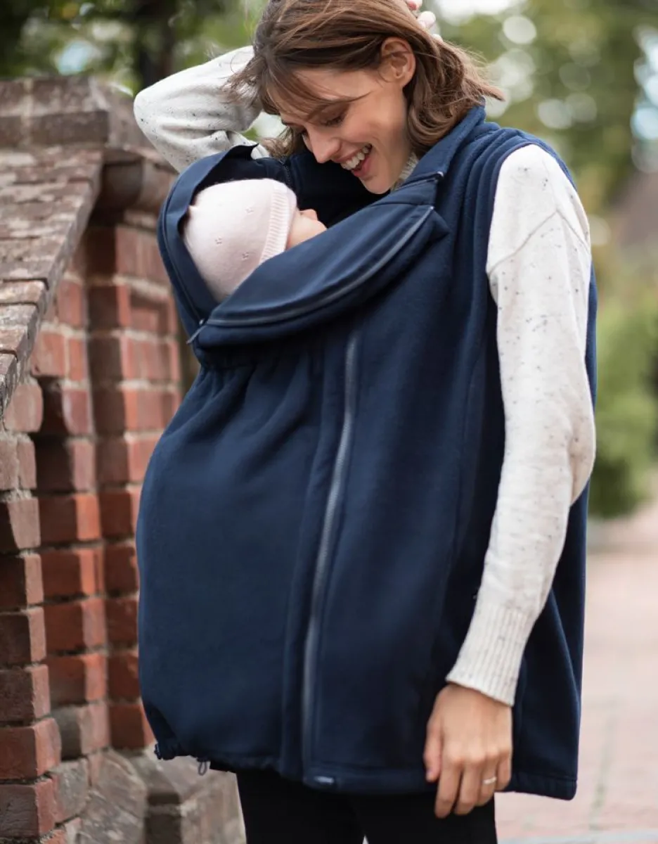 Fashion Seraphine Dunkelblaue 6-In-1 Regenumstands- & Tragejacke