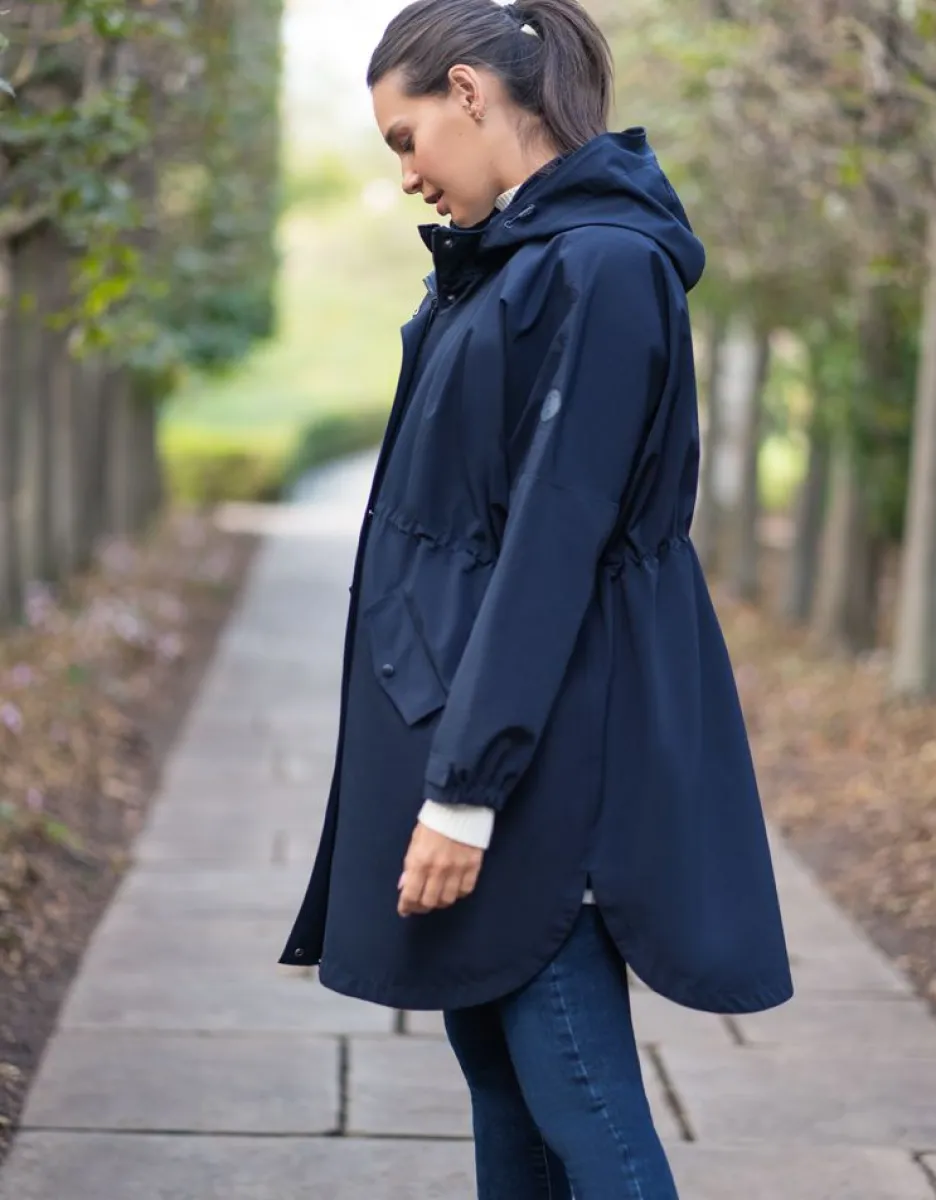 Fashion Seraphine Dunkelblaue 6-In-1 Regenumstands- & Tragejacke