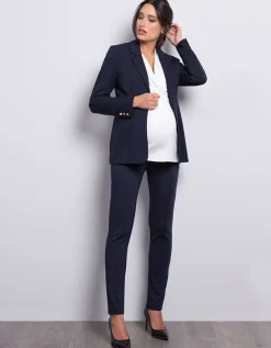 Sale Seraphine Dunkelblauer Ponte Umstandsblazer