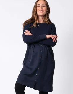 Hot Seraphine Dunkelblaues Pullover Still- & Umstandskleid