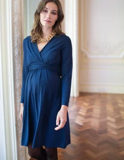 Best Sale Seraphine Dunkelblaues Umstands- & Stillkleid Jersey