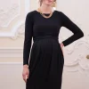 Sale Seraphine Elegantes Schwarzes Umstands- & Stillkleid