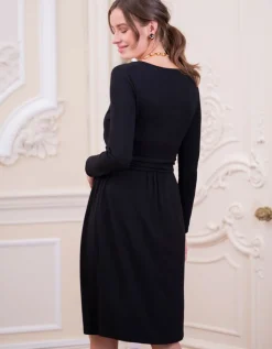 Sale Seraphine Elegantes Schwarzes Umstands- & Stillkleid