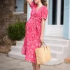 Flash Sale Seraphine Florales Midi Umstands- & Stillkleid Rosa