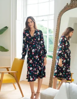 Cheap Seraphine Florales Midi Umstandskleid