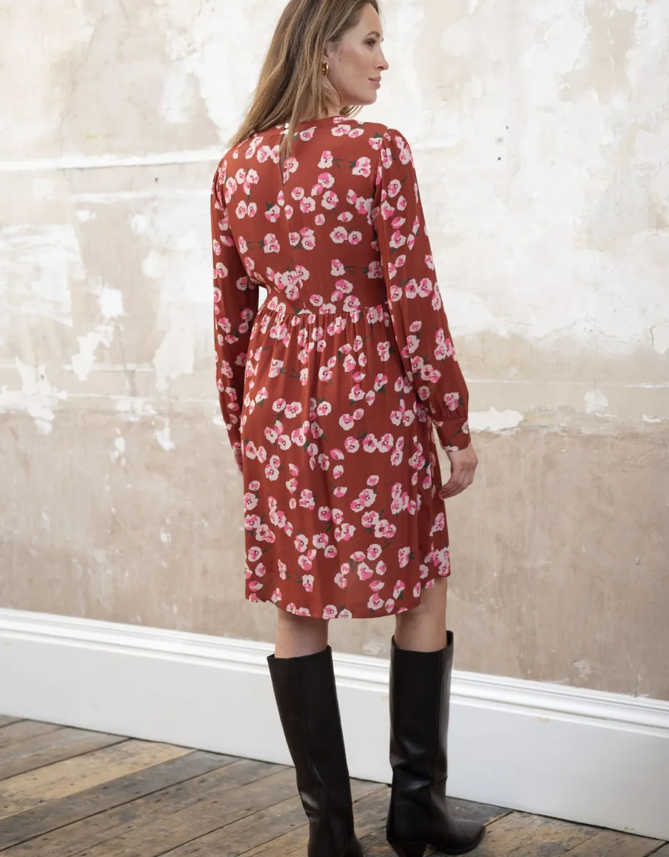 Discount Seraphine Florales Umstands- & Stillkleid Rostrot