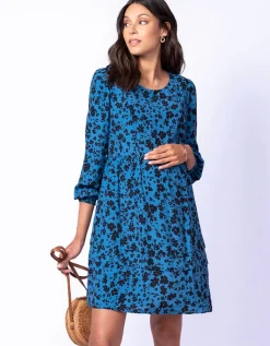 Discount Seraphine Geblumtes Umstands- & Stillkleid Blau