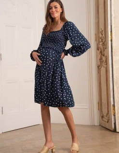 Best Seraphine Gekrauseltes Umstands- & Stillkleid Mit Tupfen