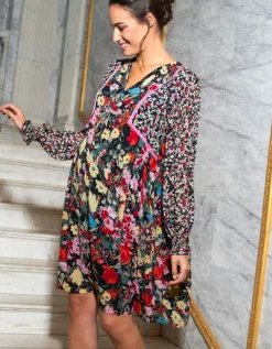 Store Seraphine Gemischter Blumendruck Boho Umstandskleid Zum Stillen