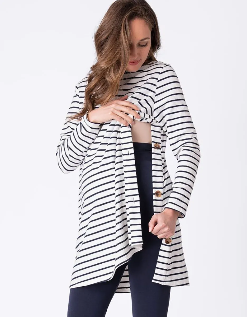 Store Seraphine Gestreifte Still- & Umstandstunika Baumwolle
