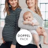 Flash Sale Seraphine Gestreifte Umstands- & Stilltops Im Doppelpack