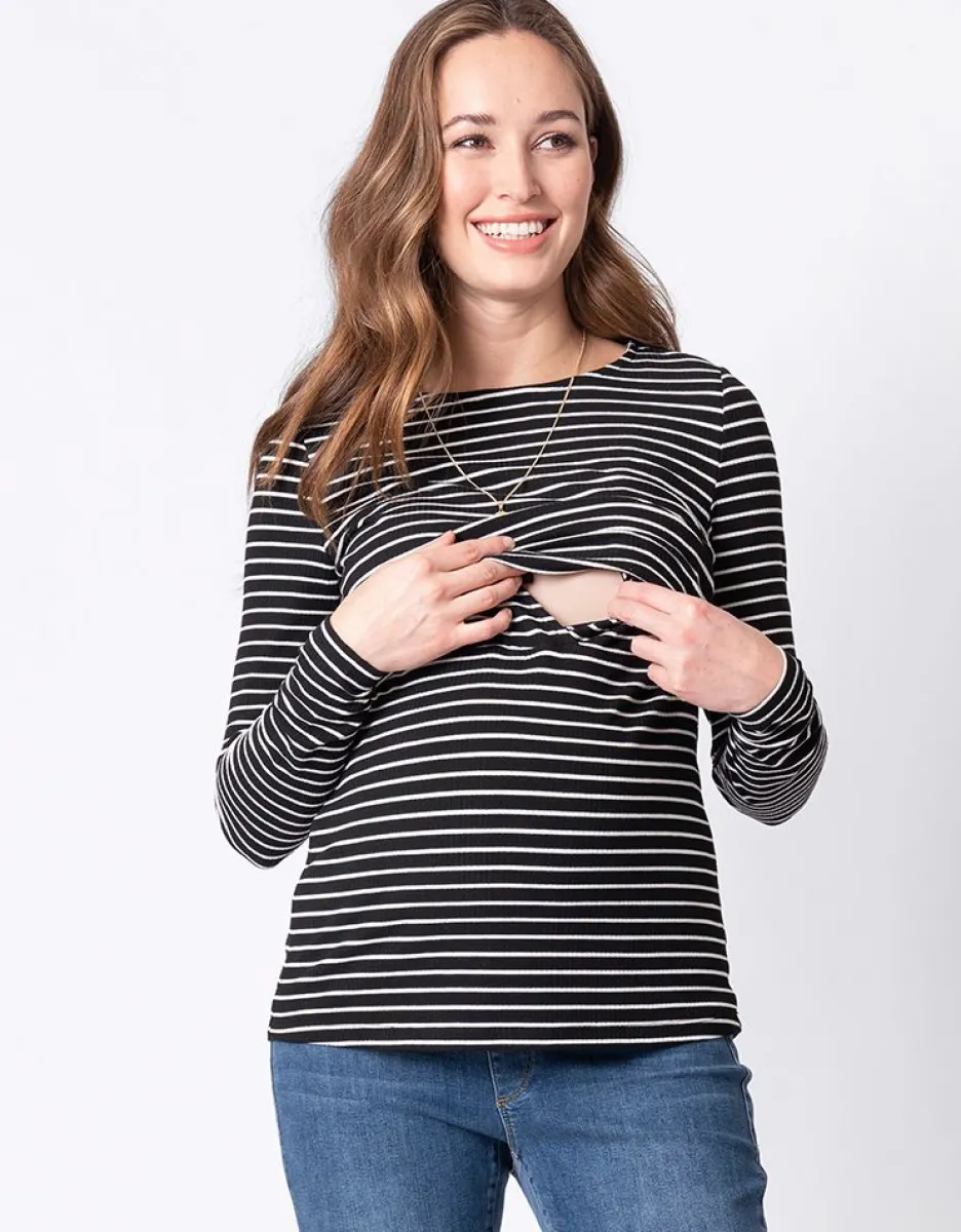 Flash Sale Seraphine Gestreifte Umstands- & Stilltops Im Doppelpack