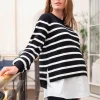Fashion Seraphine Gestreifter Umstands- Und Stillpullover Im Lagenlook