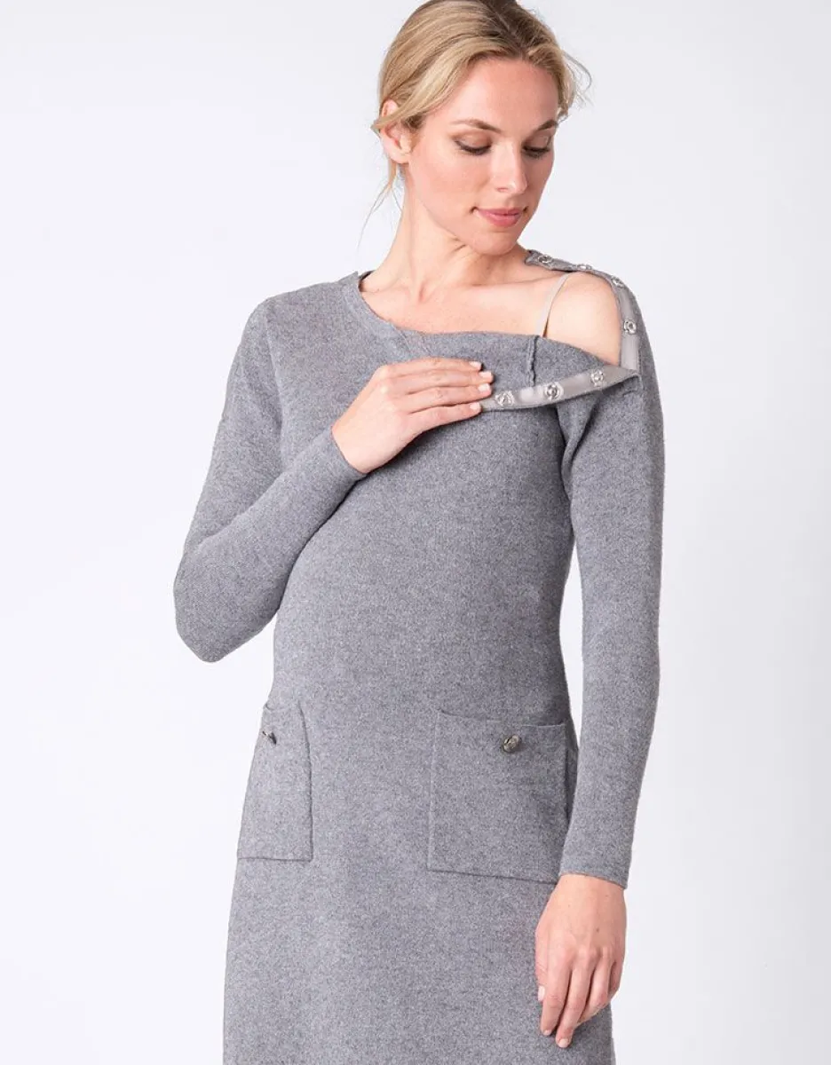 Shop Seraphine Gestricktes Umstands- Und Stillkleid Mit Taschen