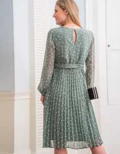 Hot Seraphine Getupftes Chiffonumstands- & Stillkleid