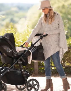 Sale Seraphine Grauer Stillschal Mit Zopfmuster
