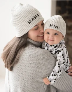 Cheap Seraphine Graues Mama & Mini Mutzenset