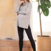 Outlet Seraphine Graues Rollkragen Umstands- & Stilltop