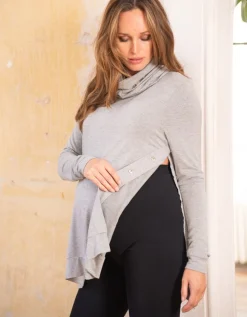 Outlet Seraphine Graues Rollkragen Umstands- & Stilltop