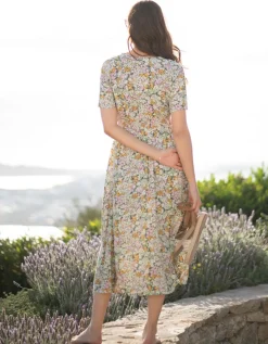 Best Seraphine Grunes Umstands- Und Stillmidikleid Mit Blumenmuster
