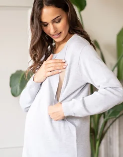 Shop Seraphine Hellgrauer Umstands- & Stillpullover