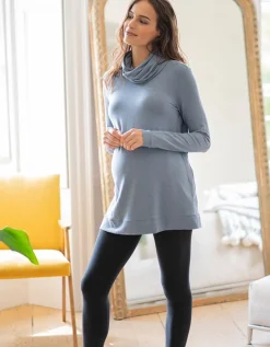 Shop Seraphine Himmelblaues Rollkragen Umstands- & Stilltop