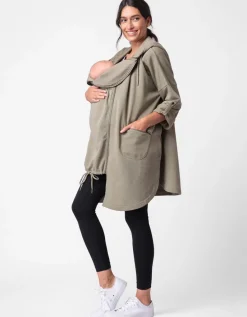 Best Seraphine Khaki Umstands- Und Babytragen 3-In-1-Umhang Mit Kapuze