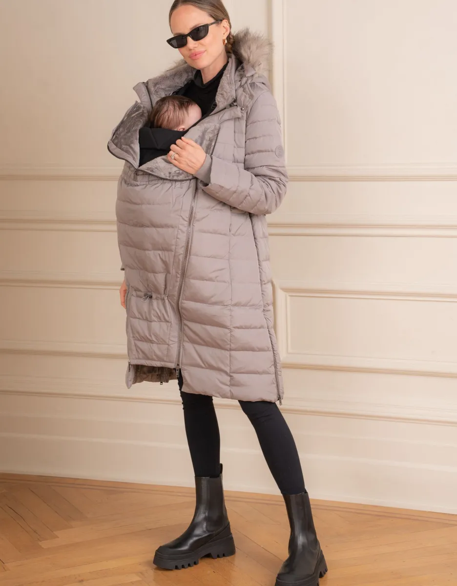 Store Seraphine Knielanger 3 In 1 Umstands- & Tragemantel Graubraun