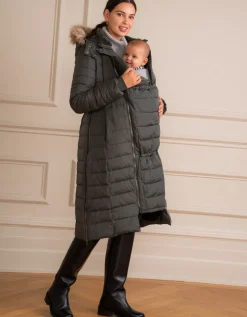 New Seraphine Lange 3-In-1 Daunenumstands- & Tragejacke In Khaki