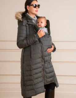 New Seraphine Lange 3-In-1 Daunenumstands- & Tragejacke In Khaki