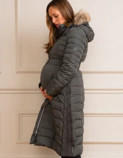 New Seraphine Lange 3-In-1 Daunenumstands- & Tragejacke In Khaki